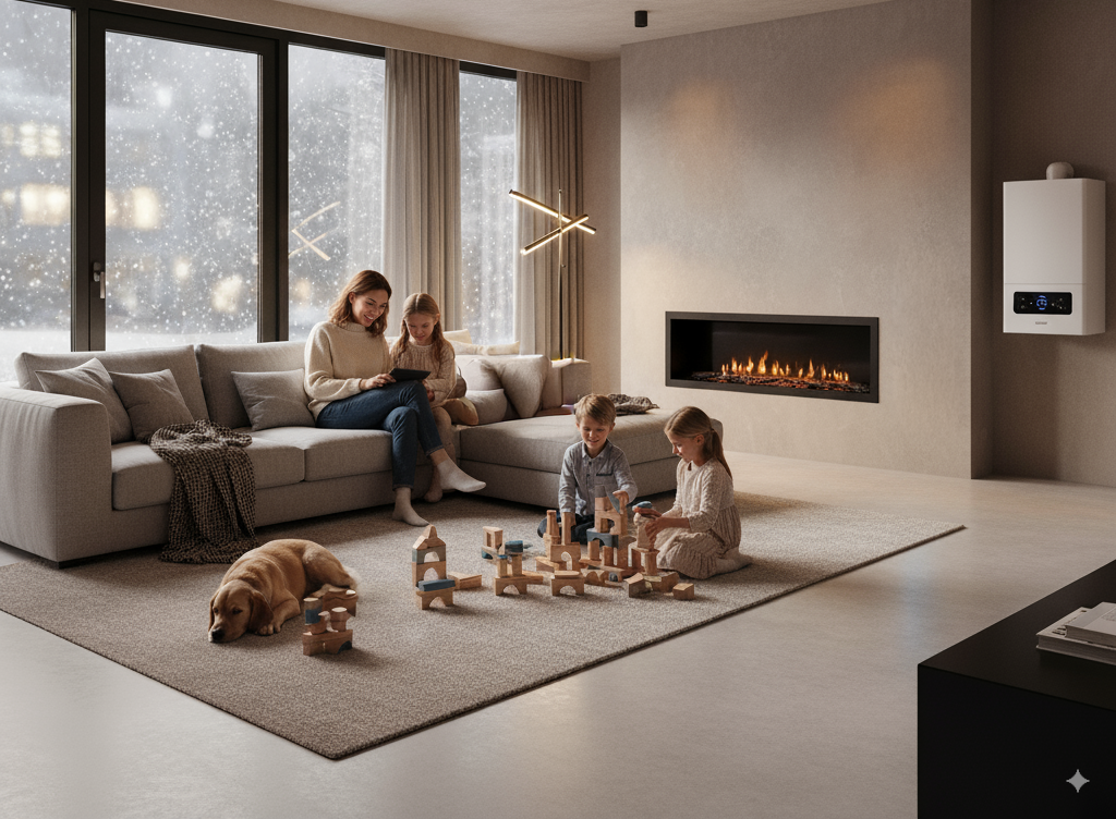 Moderne en efficiënte CV-ketel installatie